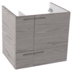 ACF L415WG 23 Inch Wall Mount Grey Walnut Bathroom Vanity Cabinet